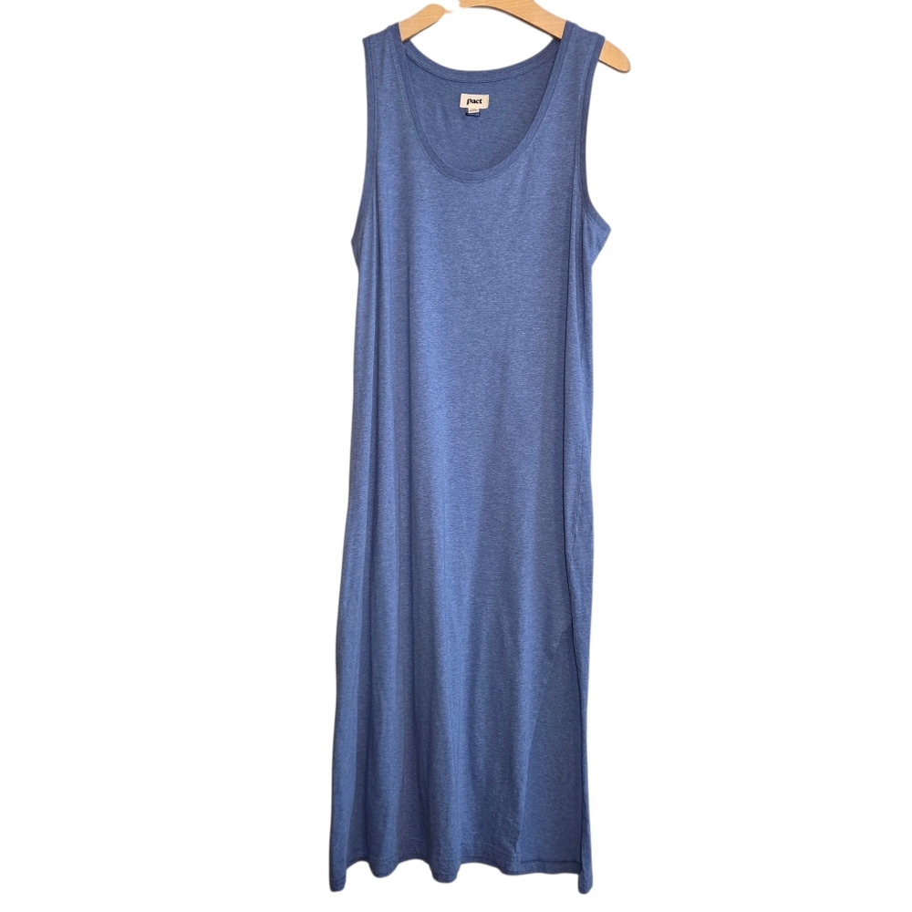 Casual Blue Tank Maxi Dress by Pixi